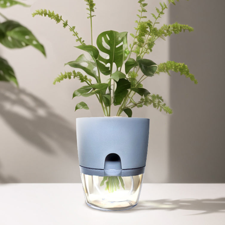 Self-Watering Resin Planter for Hydroponic Plants