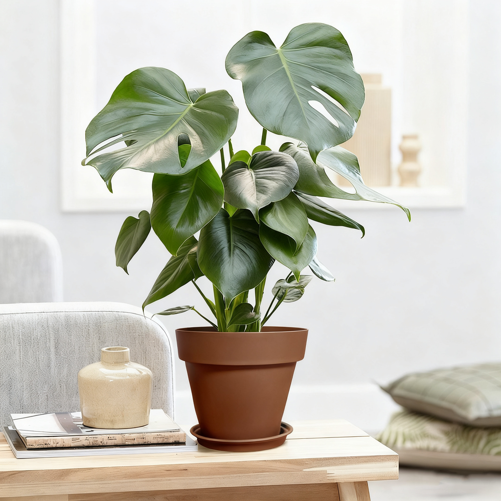 Modern Resin Plant Pot with Saucer