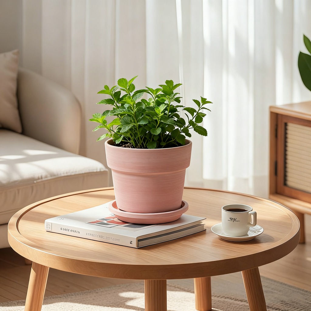 Textured Composite Planter with Saucer